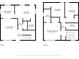 Detailed floor plan showcasing the layout of the home, including room dimensions and locations for each of the two stories at 668 Smith St, Kannapolis, NC 28083