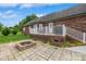 Brick home with a patio, fire pit, and green lawn at 8520 Wright Rd, Kannapolis, NC 28081