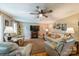 Cozy living room with plush seating, a fireplace, and wood floors at 8520 Wright Rd, Kannapolis, NC 28081