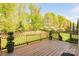 Wooden deck overlooking a grassy backyard at 10008 King George Ln, Waxhaw, NC 28173
