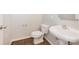 Neutral bathroom with new toilet, sink and updated fixtures at 10008 King George Ln, Waxhaw, NC 28173
