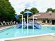 Community pool with splash pad and wading area for children at 10008 King George Ln, Waxhaw, NC 28173