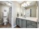 This bathroom features tile floors, a toilet, vanity and shower at 1655 Essex Hall Dr, Rock Hill, SC 29730