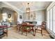 Formal dining room with hardwood floors, a large window, and stylish furniture at 1655 Essex Hall Dr, Rock Hill, SC 29730