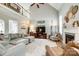 Bright and airy living room with a fireplace, plush seating, and open access to the second floor at 1655 Essex Hall Dr, Rock Hill, SC 29730