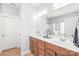 Bathroom featuring a double sink vanity and a large mirror at 2441 Chatham Dr, Fort Mill, SC 29707