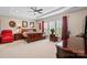 Elegant main bedroom featuring hardwood furniture, carpet flooring, and lots of natural light at 3537 Plum St, Fort Mill, SC 29715