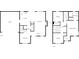 Detailed floor plan showcasing the layout of both floors, including kitchen, bedrooms, and bathrooms at 3600 Sipes Ln, Charlotte, NC 28269