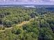 Aerial view of a wooded lot, showcasing a quiet and secluded neighborhood at 46 Timberidge Dr, Lake Wylie, SC 29710