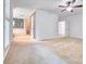 Spacious main bedroom with neutral carpet and ensuite bathroom at 46 Timberidge Dr, Lake Wylie, SC 29710