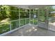 This screened porch provides an excellent view of the yard and a convenient back door at 5013 Prestwick Ln, Charlotte, NC 28212