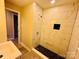 Updated bathroom with marble tile shower and modern fixtures at 509 North St, Belmont, NC 28012