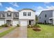 Charming townhome featuring a single-car garage and well-manicured lawn, perfect for suburban living at 518 Tayberry Ln, Fort Mill, SC 29715