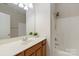 Clean bathroom with a sink, shower, and simple fixtures to make ready for you at 601 Carver Pond Ln, Waxhaw, NC 28173
