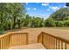 View from the new deck to the expansive backyard with ample space for outdoor activities at 630 W Bell St, Statesville, NC 28677