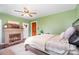 Bedroom with hardwood floors, natural light and a fireplace at 6362 Sherrills Ford Rd, Catawba, NC 28609