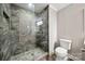 Modern walk-in shower featuring sleek fixtures, custom tile work, and glass enclosure for a luxurious feel at 7 Turtle Ln, Clover, SC 29710