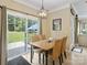 Cozy dining area with views to backyard and access to the patio at 7627 Woodcrest Dr, Stanley, NC 28164