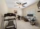 Office with carpet floors and an exercise area at 7627 Woodcrest Dr, Stanley, NC 28164