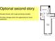 Optional second-story layout, framed with rough plumbing, providing storage or future expansion potential at 1061 The Glen St, Statesville, NC 28677