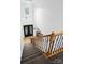 Elegant foyer featuring a wrought iron staircase and a modern chandelier at 120 Lakeshore Dr, Mooresville, NC 28117