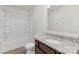 Bathroom with granite counters, neutral tile floors, and shower tub at 129 Canada Dr # 85, Statesville, NC 28166