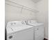 Laundry room with appliances and upper shelf for storage at 129 Canada Dr # 85, Statesville, NC 28166