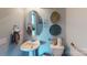 Bright, compact bathroom featuring a pedestal sink, and neutral walls and flooring at 133 Way Cross Ln, Troutman, NC 28166