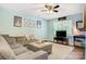 Comfortable living room features modern furnishings, decor, and entertainment center at 1485 20Th Ne Ave, Hickory, NC 28601