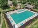 Beautiful community pool area with ample seating, covered pavilion and manicured landscaping at 1498 Farrow Dr, Rock Hill, SC 29732