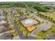 Aerial view of community pool, playground, and clubhouse amenities at 15021 Meacham Farm Dr, Huntersville, NC 28078