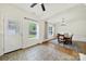 Cozy dining area with tile floors, backyard access, and a lovely view of the backyard at 2117 Seabrook Ln, Fort Mill, SC 29715