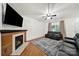 Bright living room with fireplace and a large window at 2117 Seabrook Ln, Fort Mill, SC 29715