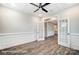 Bright home office with hardwood floors, ceiling fan, and elegant French doors at 2232 Tabor Rd # 570, Sherrills Ford, NC 28673