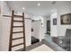 Modern bathroom with subway tile shower and ladder accent at 3091 Old Meeting House Rd, Sharon, SC 29742