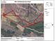 Aerial view of the property showing the acreage outlined in red, located on Old Meeting House Road at 3091 Old Meeting House Rd, Sharon, SC 29742