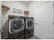 Convenient laundry area with modern side-by-side washer and dryer at 4015 Havenport Cir, Fort Mill, SC 29708