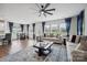 Living room with hardwood floors, lots of windows and an open floorplan at 4015 Havenport Cir, Fort Mill, SC 29708