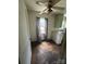 Compact kitchen space featuring sink and cabinet with a window at 407 Lincoln St, Wadesboro, NC 28170