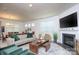 Inviting living room with a fireplace, and ample seating, perfect for relaxation at 4245 Millstream Rd, Denver, NC 28037