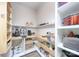 Spacious walk-in pantry with plenty of shelving, perfect for organizing food items and small appliances at 4245 Millstream Rd, Denver, NC 28037