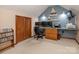 Comfortable office with built-in desk, three monitors, nautical decor, and plenty of storage at 5417 Bedfordshire Ave, Harrisburg, NC 28075