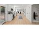 A full open kitchen featuring stainless steel appliances and a kitchen island at 5910 Grosner Pl, Charlotte, NC 28211
