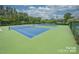 The community features tennis courts with green and blue surfaces surrounded by mature trees at 611 Tee Ridge Ct, Fort Mill, SC 29715