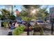 Charming outdoor seating area, perfect for enjoying a meal and socializing in a vibrant community setting at 625 N Center St # 4, Statesville, NC 28677