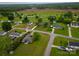 Wide aerial shot displaying the neighborhood, homes, and proximity to green spaces at 133 Pheasant Run Rd, Troutman, NC 28166