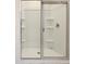Walk-in shower with sliding glass doors and built-in shelving at 1338 37Th Avenue Ne Ln, Hickory, NC 28601
