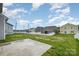 Expansive backyard featuring well-kept lawn, privacy fence, and a concrete patio, ideal for outdoor enjoyment at 145 Yellow Birch Loop, Mooresville, NC 28117