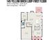 Detailed first-floor plan highlighting the layout, including living room, kitchen, and bedrooms at 145 Yellow Birch Loop, Mooresville, NC 28117