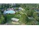 Aerial view of a community pool, volleyball court and grounds at 26056 Neptunes Lndg, Fort Mill, SC 29708